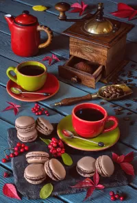 Пазл Кофе и шоколадные макаруны
