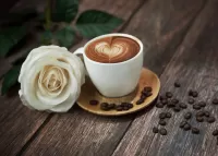 Quebra-cabeça Coffee and flower