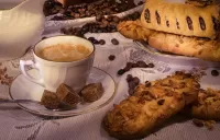 Puzzle Coffee and pastries