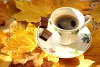 Слагалица Coffee on an autumn morning