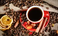 Jigsaw Puzzle Coffee with spices