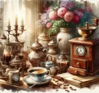 Jigsaw Puzzle Coffee still life