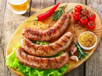 Слагалица Grilled sausages