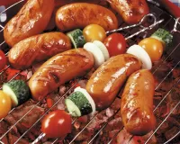 Jigsaw Puzzle Sausage barbecue