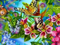 パズル Butterfly Collage