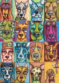 Rätsel Dog collage