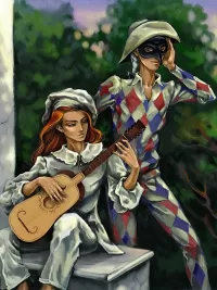 Jigsaw Puzzle Colombina and Harlequin