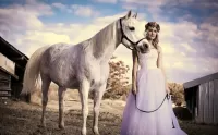 Слагалица Horse and girl