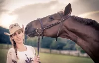 Quebra-cabeça Horse and girl