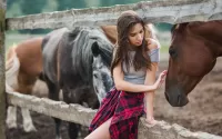 Jigsaw Puzzle Horses and girl