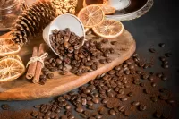 Quebra-cabeça Cinnamon and coffee