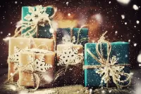 Jigsaw Puzzle Boxes and snowflakes
