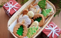 Jigsaw Puzzle Boxes and cookies