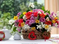 Пазл Корзина с цветами
