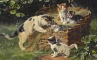 Jigsaw Puzzle Family cat