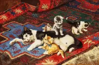 Jigsaw Puzzle cat family
