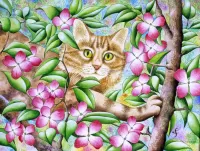 Puzzle Cat in the tree