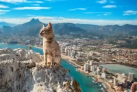 パズル The cat on the rock