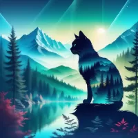 Jigsaw Puzzle Ghost cat in the mountains
