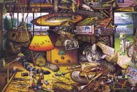Jigsaw Puzzle Cat fisherman
