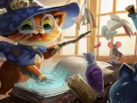 Jigsaw Puzzle Cat the magician