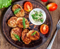Jigsaw Puzzle Cutlets and sauce