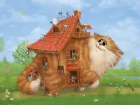 Jigsaw Puzzle Cat-house