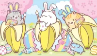 パズル Bananya and Easter 