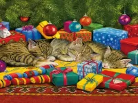 パズル Kittens and gifts