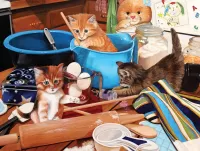 パズル Kittens in the kitchen