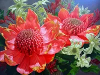 Jigsaw Puzzle Red protea