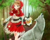 Puzzle Little Red Riding Hood and Wolf