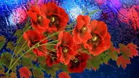Quebra-cabeça Red poppies