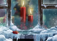 Jigsaw Puzzle Red candles