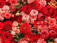 Rompecabezas Red bouquet