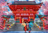 Jigsaw Puzzle Red temple