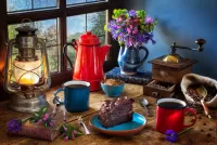 Jigsaw Puzzle Red coffee pot