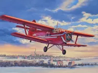 Jigsaw Puzzle Red airplane