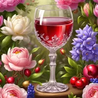 Jigsaw Puzzle Red wine