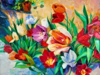 Jigsaw Puzzle Colourful flowers