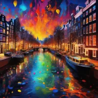 Quebra-cabeça Colorful Amsterdam