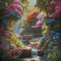 Jigsaw Puzzle colorful forest