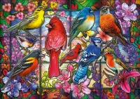 Jigsaw Puzzle Colorful stained glass window