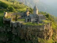 Jigsaw Puzzle fortress in the mountains
