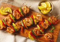 Jigsaw Puzzle Shrimps on skewers