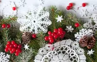 Jigsaw Puzzle Lace snowflakes