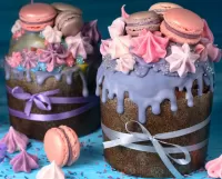 Jigsaw Puzzle Easter cakes with cookies