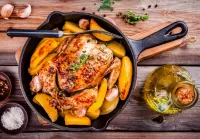 Jigsaw Puzzle Chicken with potatoes