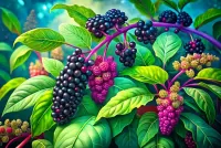 Jigsaw Puzzle Bush with berries