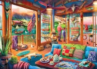 Jigsaw Puzzle Lakeside Cabin